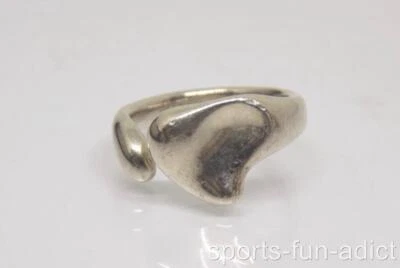 Кольцо в форме сердца TIFFANY & CO Elsa Peretti из чистого серебра 925 пробы размер 5 - Изображение 1 из 4