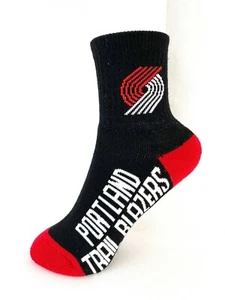 Portland Trailblazers Youth Team Logo Quarter Socks - Picture 1 of 2