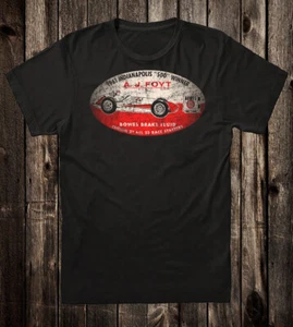 Retro Hot Rod Tee T Shirt 100% Cotton Speed Shop Indy 500 AJ A.J. Foyt 1961 - Picture 1 of 9