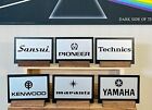 Vintage Stereo Logo Shelf Art - Marantz/Pioneer/Sansui/Kenwood/Yamaha/Technics