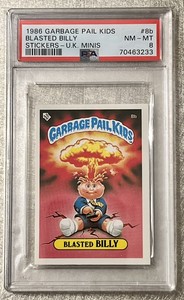 GARBAGE PAIL KIDS 1986 1st Series UK Mini #8b Blasted BILLY Award OS1 1985 PSA 8