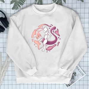 Mewtwo Mew Sweatshirt Mew Sweatshirt Mewtwo Mew tee Pocket Monster Kawaii Hoodie - Picture 1 of 4