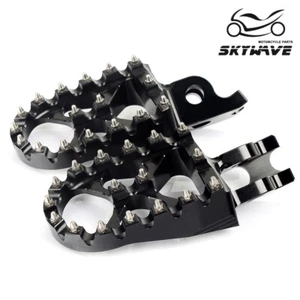 Black Foot Pegs for Honda CRF250R CRF250X CRF450R/X 02-23 CR125R CR250R CRF450RX - Picture 1 of 4