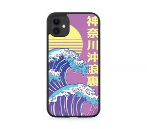 Funda de teléfono de goma púrpura de anime japonés ondas dibujos animados Japón mar océano J621 - Imagen 1 de 2
