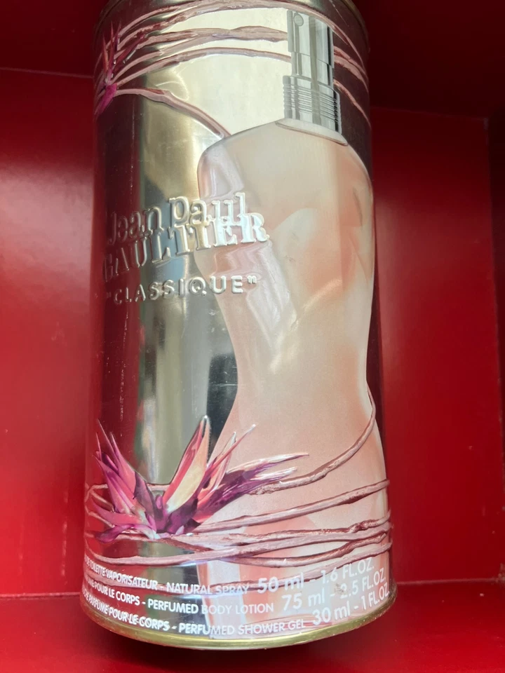 JUEGO DE 3 PIEZAS JEAN PAUL GAULTIER SPRAY EDP 1,6 OZ + LOCIÓN + GEL DE DUCHA NUEVO EN LATA Foto 1 de 3