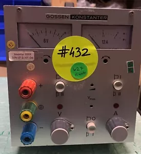 Gossen Konstanter 24K8RU12 Alimentatore DC 8V 12A - Foto 1 di 2