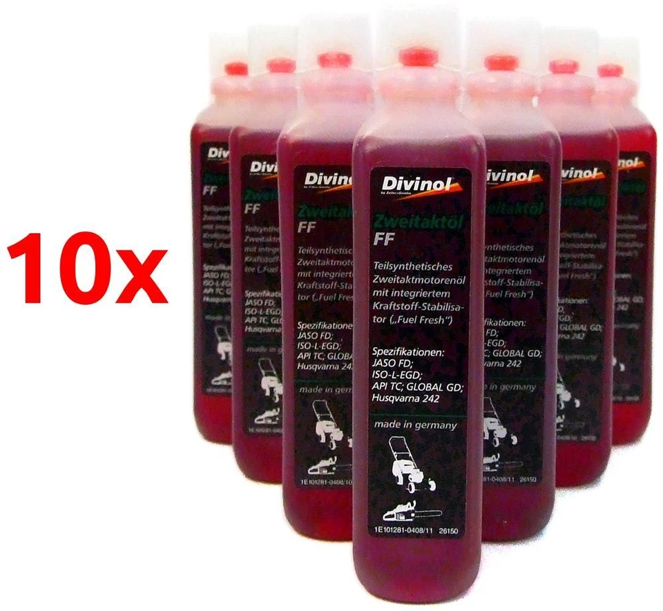 Divinol Zweitaktöl FF 10x100 ml 2-Taktöl Mischöl JASO FD 1 Liter