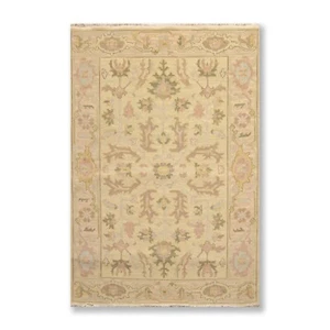 3'10" x 5'10" Nourison Nourmak Hand Knotted 100% Wool Reversible Area Rug  - Picture 1 of 8