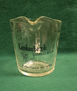 Taza medidora de vidrio transparente vintage Fire-King 8 OZ 1 taza con letras azules 496 EE. UU. - Imagen 1 de 8