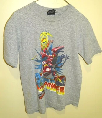 Power Rangers Dino Thunder Raptor  Heather Gray T-shirt Tee Boy's 7? flaws JC - Image 1 of 4