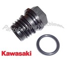OEM OIL DRAIN PLUG w/ GASKET, 92066-7003, KAWASAKI FH381V-FH721V ENGINES, 12D5