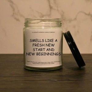 Smells Like A Fresh New Start And New Beginnings Candle| New Job Candle - Picture 1 of 6