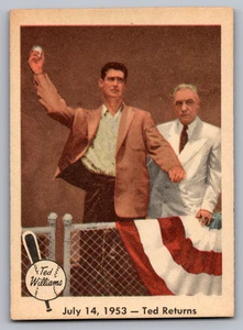 1959 FLEER TED WILLIAMS #48 14 LUGLIO 1953 - RITORNI TED - Foto 1 di 3