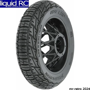 Pro-Line 1024310 Hot Lap S3 Motorcycle Rear Tire Mounted on Black Supermoto - Picture 1 of 1