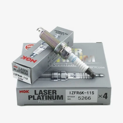 NGK Set Of 4 Spark Plugs IZFR6K11S 5266 for Honda Civic 2006-2011 GAS L4 1.8L - Image 1 of 4
