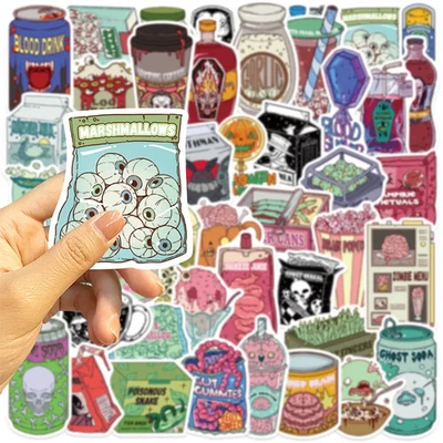 Horror Zombie Lebensmittel Aufkleber wasserdicht für Laptop Skateboard - Bild 1 von 4