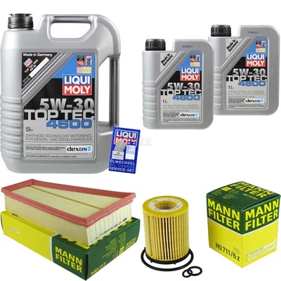 MANN Inspektionspaket LIQUI MOLY 7L 5W-30 für Mercedes-Benz B-Klasse A-Klasse - Bild 1 von 4