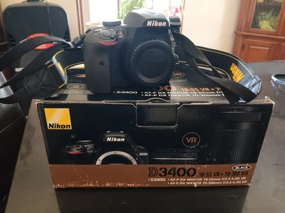 Nikon D3400 24.2MP with 18-55mm VR Lens Kit DSLR Camera - Black - Image 1 of 4