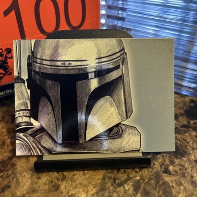 2009 TOPPS STAR WARS GALAXY SERIES 4 CARD SILVER FOIL INSERT #15 JANGO FETT - Image 1 of 3