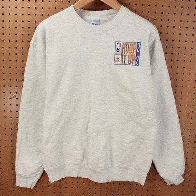 SALEM NBC Sports NBA Hoop It Up 3 On 3 Tour sweatshirt LARGE vtg 90s usa made - Image 1 of 4