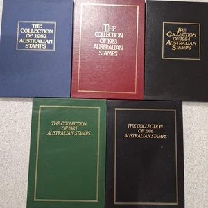 Vintage 5 x 1981-86 Collection of Australian Stamps Books only (No Stamps) - Picture 1 of 21