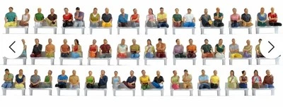 Noch Mega Seated Passenger Set 16072 HO Scale - Image 1 of 3