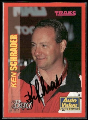 Signed 1995 Traks Auto Value #44 Ken Schrader IP Auto - Image 1 of 2