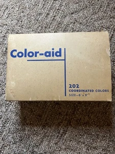 VINTAGE COLOR-AID 202 COORDINATED COLORS 6"X9" PAPER SWATCHES, New - Picture 1 of 10