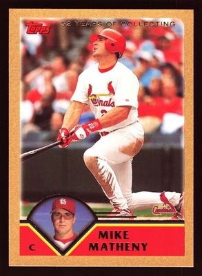 Mike Matheny St. Louis Cardinals 2003 Topps Gold #89 SN /2003 - Image 1 of 2