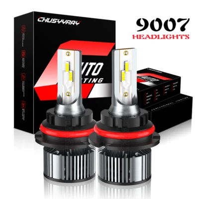 Led Headlight Kit 9007 HB5 6000K White Hi/Low Bulbs fit Dodge Caravan 1996-2007 - Image 1 of 4