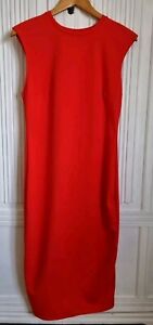 Zara Size L/12 Orange Dress- Stretch, Bodycon, Sleeveless, Long (2)