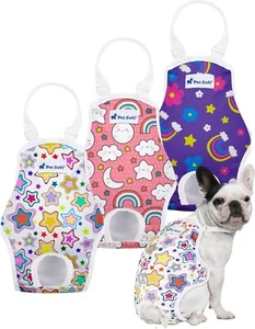 Pañales suaves para mascotas perros hembra lavables con tirantes braguita, absorbente talla M (3) - Imagen 1 de 9
