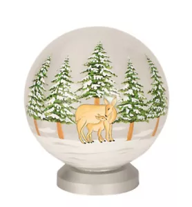 Weihnachtskugel Glas Kugel Rehe LED beleuchtet (I3171) Dekokugel Weihnachtsdeko - Bild 1 von 1