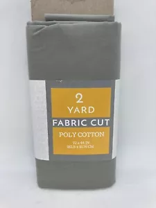 2 Yard Poly Cotton Fabric Cut 72" x 44" Light Gray - Picture 1 of 1
