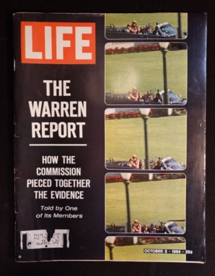 Vintage Life Magazine October 2, 1964 - The Warren Report, JFK Assassination Foto 1 de 4