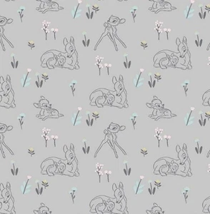 BAMBI BADGE TOSS Cotton Fabric by Springs Creative BTY - Picture 1 of 1