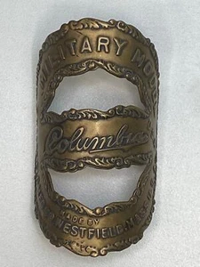new Columbia World War 1 WW1 MILITARY bicycle HEAD BADGE tag plate BRONZE - Picture 1 of 4