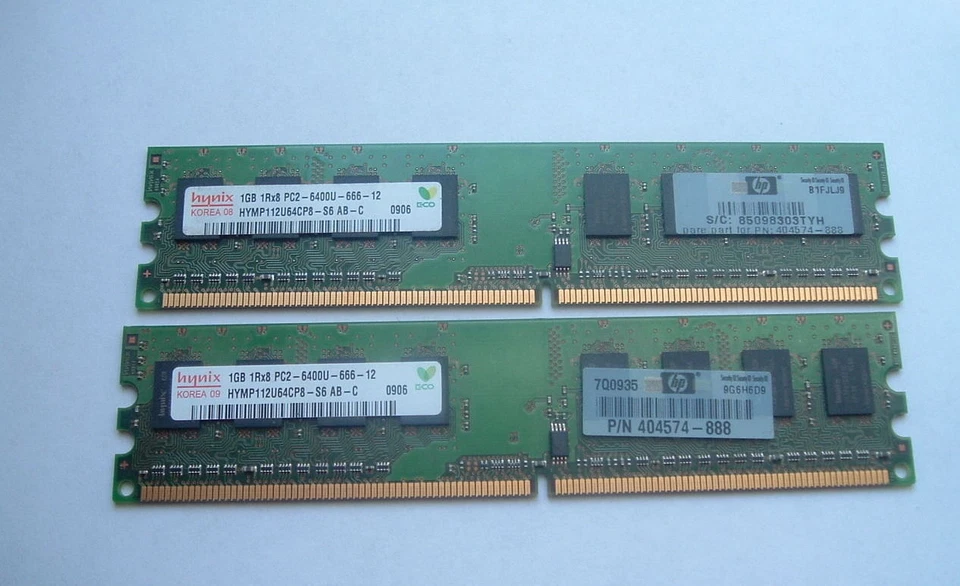 Ram 1gb ddr2 800mhz 6400u Hynix HYMP112U64CP8-S6 - Immagine 1 di 1
