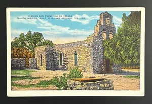 1940er Mission San Francisco De Espada San Antonio Texas unbestellte Postkarte - Bild 1 von 6