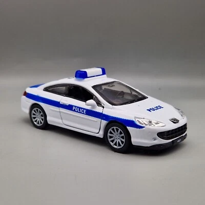 Coche de policía Peugeot 407 cupé coche modelo diecast 1/34 - nuevo en caja de Welly Foto 1 de 4