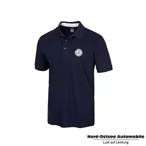 Original Mercedes-Benz Kurzarm Poloshirt T-Shirt Herren Navyblau B66041535 - NEU - Bild 1 von 2