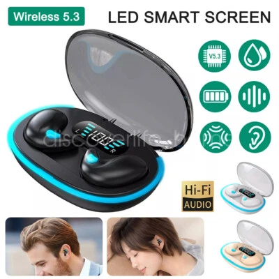 Bluetooth 5.3 Mini Earbuds Invisible Sleep Wireless Earphones Headphones w/ MIC - Image 1 of 4