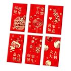 6pcs Set Traditional Chinese Red Envelopes Lucky Money Envelopes for New Year