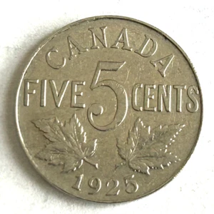 CANADA 5 CENTS 1925 - Picture 1 of 2