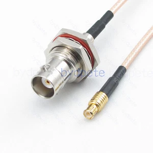 MCX male straight to BNC female bulkhead waterproof Pigtail Coaxial RG316 Cable - Picture 1 of 6