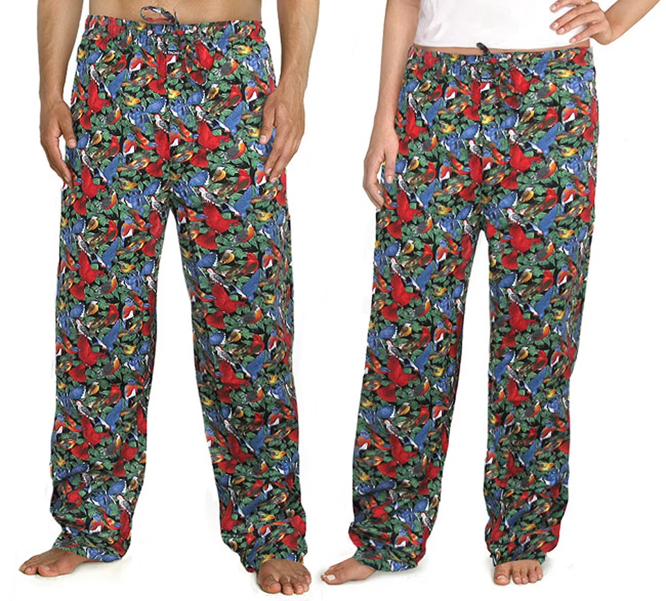 WILD BIRDS Pájaro Pijama Pantalones de Salón DEBAJO ÉL ELLA 2X Foto 1 de 2