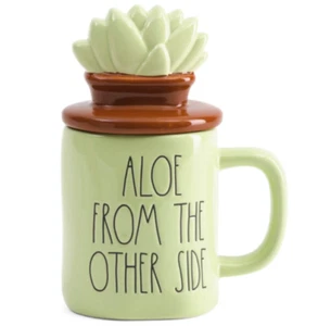 Rae Dunn "Aloe From the other Side" Green-Brown Mug - Picture 1 of 1