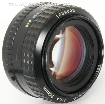 SMC Pentax-A 1:1.4/50 PRIME Lens 50mm F1.4 for PENTAX-K / KA Film & Digital SLR - Image 1 of 4