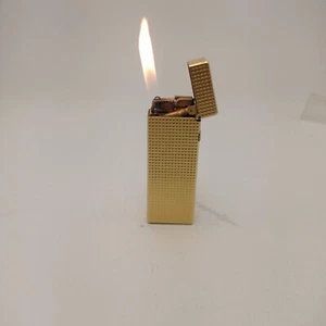 DUNHILL GOLD PLATED ROLLAGAS POCKET LIGHTER VINTAGE  EXCELLENT - Picture 1 of 8