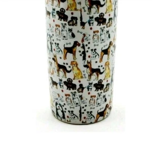 Classic Dog Design Umbrella Stand / Walking Stick Holder Ceramic 18" Round - Picture 1 of 1